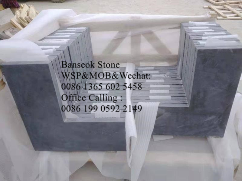 Blue limestone tiles